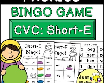 Phonics Word Bingo - CVC Short E