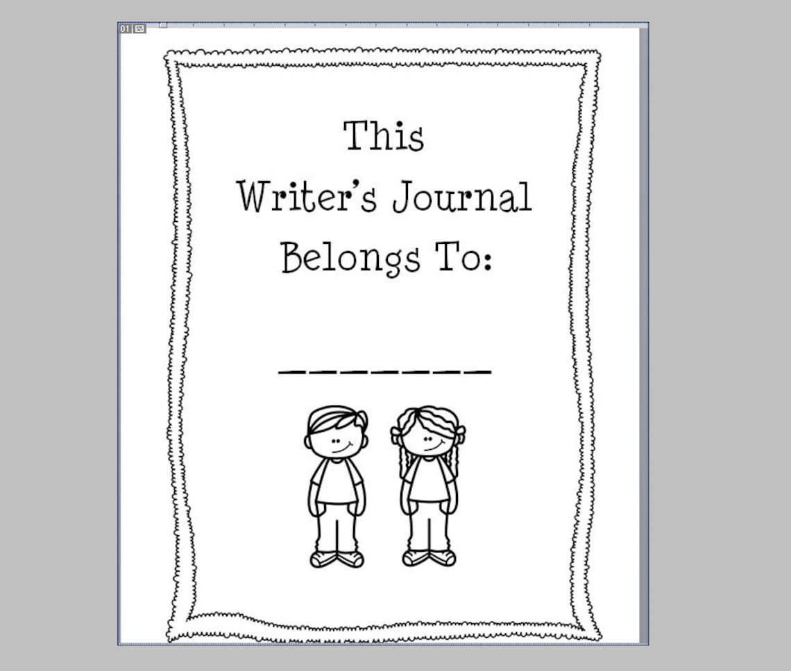 Elementary Writing Journal Book Template - Etsy