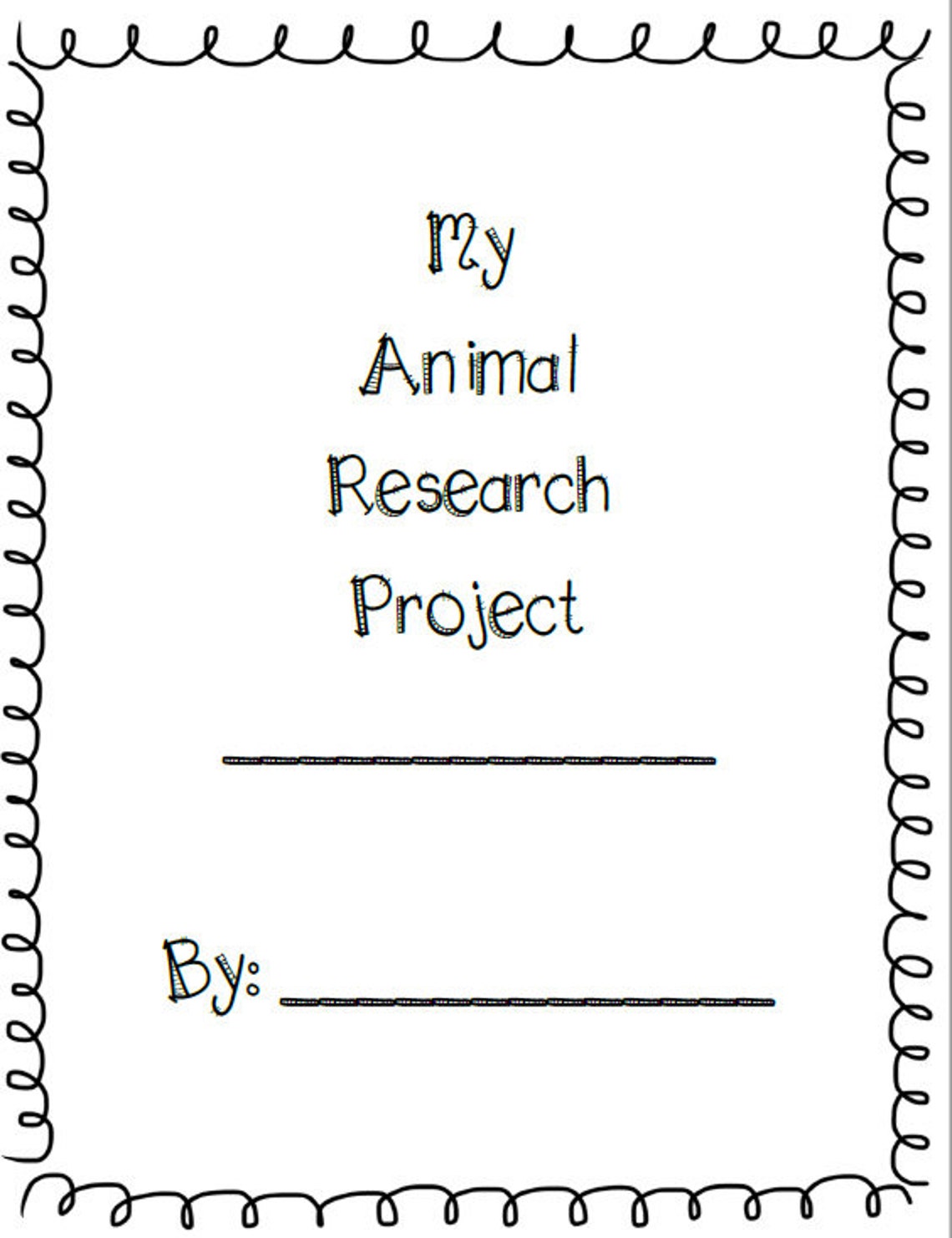 2nd grade animal research project template