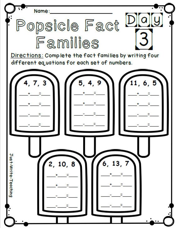 summer math packet rising second grade first grade review 50 etsy