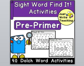 Dolch Third Grade Sight Word Find It Activities - Etsy