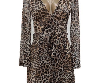 Mesh Robe | Animal Print