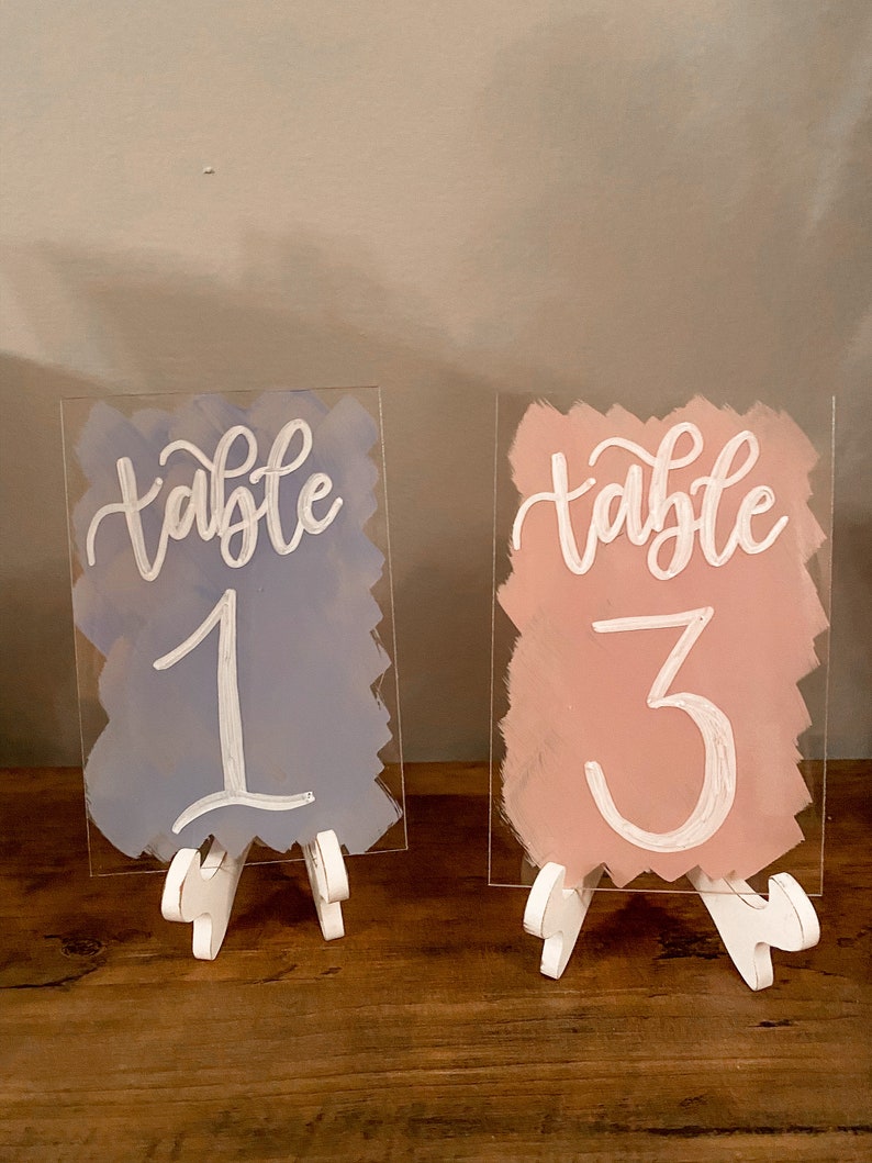 Table Number Signs Acrylic Table Numbers Table Numbers Acrylic Wedding Sign Wedding Table Numbers
