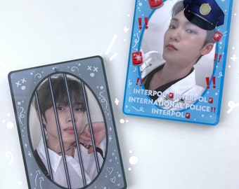 POLICE kpop acrylic photocard holder