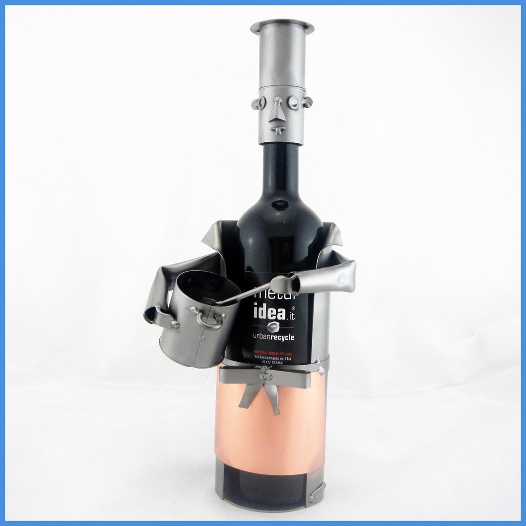 CHEF BOTTLE HOLDER Cook Kitchen Worker Artisan Sculpture Original Gift
