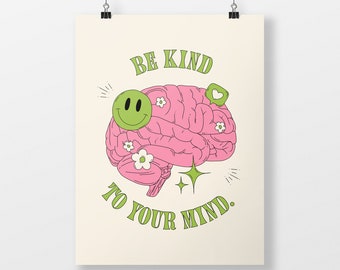 Be Kind to Your Mind - Wall Art Print / Postcard