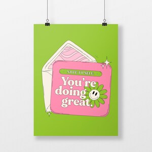 Note To Self: You're Doing Great - Wall Art Print / Postkarte