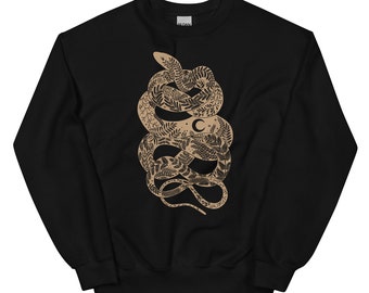 Snake Sweatshirt | Botanical Sweatshirt | Nature Sweat | Magical sweat | Wildlife clothing | Floral snake sweat | Forest sweatshirt gift