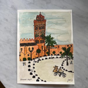 Kutubiyya-Moschee, Marrakesch, Marokko, Jemaa El-Fnaa-Platz, Moschee, Riad, Medina, Ägypten