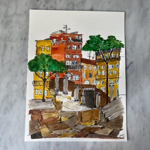 ROME, Rome, Italian City, Capital Italy, Ruins, Anciant Ruins, Travel Gift, Romani, Italian Watercolour, Living room