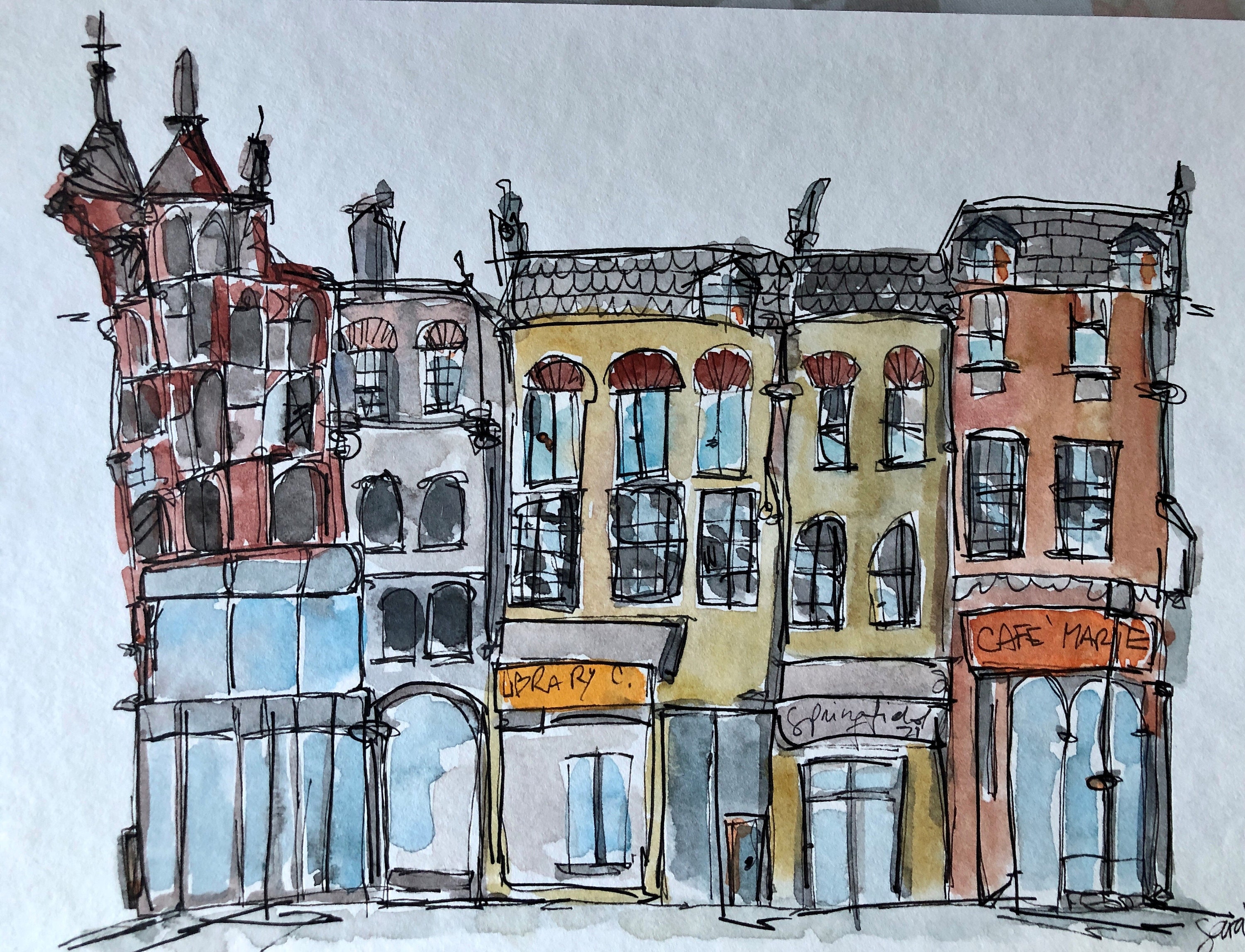 Urban Sketching with Watercolour Pencils