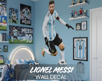 Lionel Messi | Large Removable Fathead Style Wall Decal | Argentina | Futbol