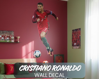 Cristiano Ronaldo Portugal Large Removable Wall Decal Sticker