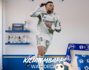 Kilian Mbappe | Large Removable Fathead Style Wall Decal | Real Madrid | Futbol