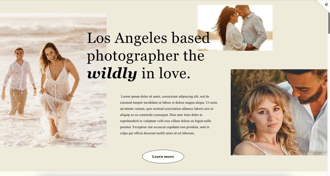 Squarespace Template for Photographers Etsy
