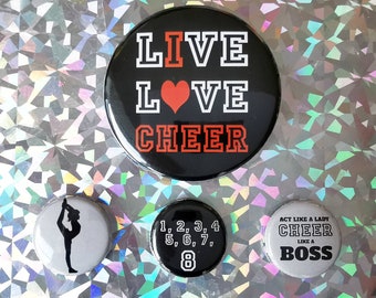 1 Glitter Cheerleader Megaphone Enamel Lapel Pin Crown Awards Cheer Pin