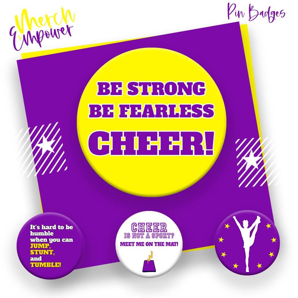 Cheerleading Merchandise Collectable Cheer Pin Badges Buttons. Etsy