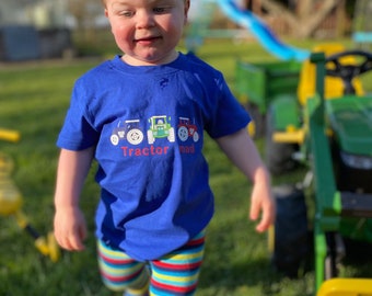 Boys / Girls Tractor mad T shirt screen printed