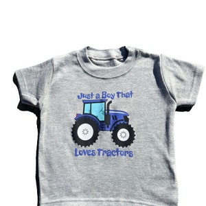 Boys Tractor T shirt Just a Boy That Loves Tractors image 4