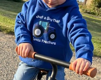 Children trator hoodie Just a Boy That Loves Tractors