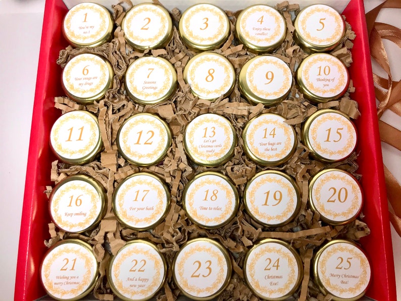 25 Day Candle Advent Calendar Personalised Countdown Etsy Australia