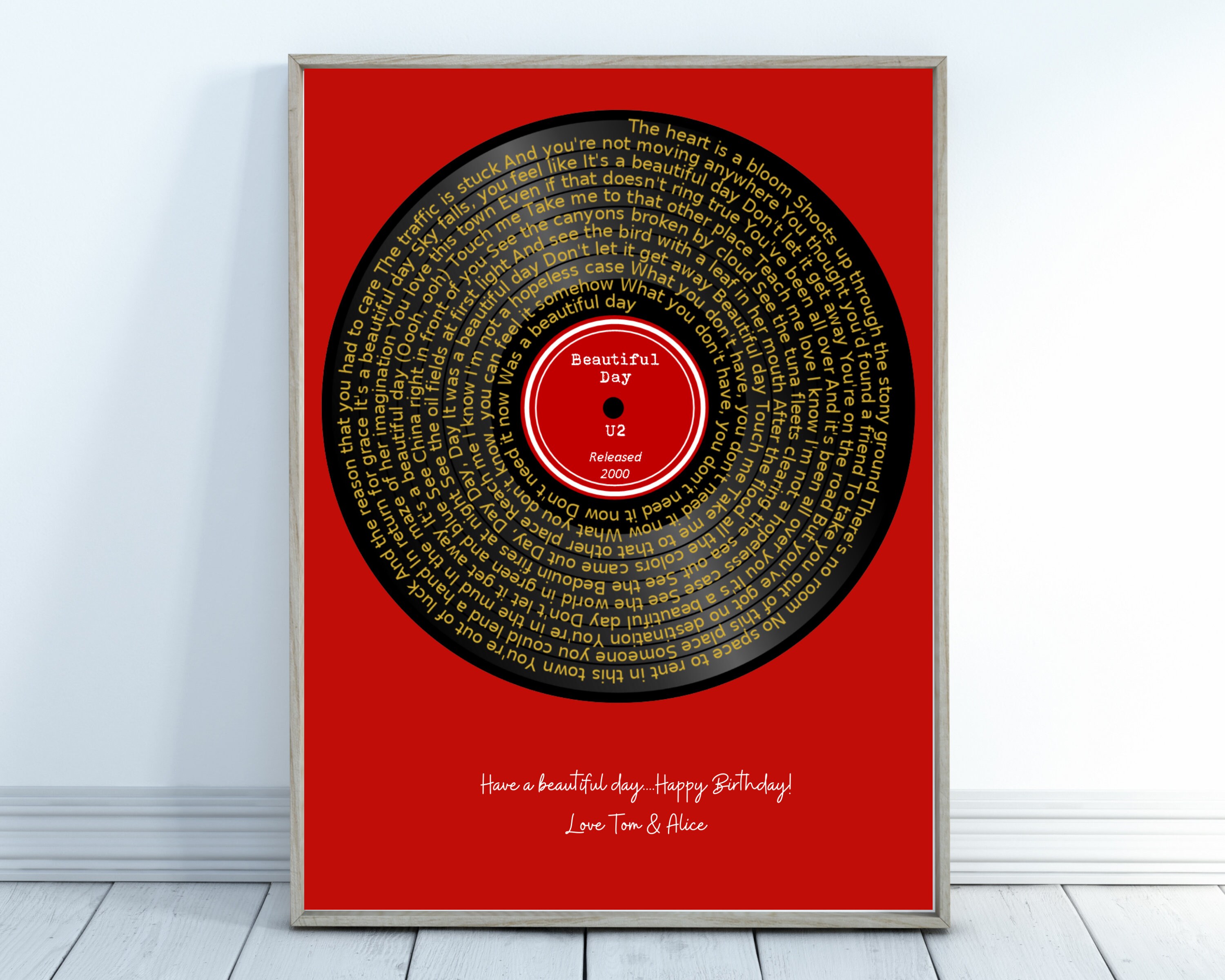 Vinyl Record Lyrics Etsy Uk