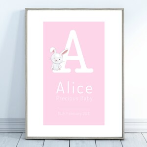 Personalisierte Baby-Druck maßgeschneiderte Home Decor Poster, Baby-Dusche, Neugeborene, Mädchen, junge, Kindergarten, Geschenk