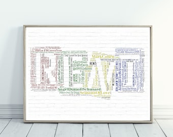Rent Musical Word Art Print: Broadway & West End Decor