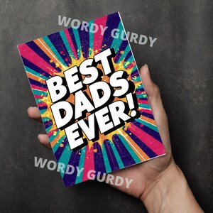 Plantilla de tarjeta imprimible para el Día del Padre con descarga digital para los mejores papás, formato A4 y carta, tarjeta de 5x7 para imprimir en casa, tarjeta de felicitación para él, esposo