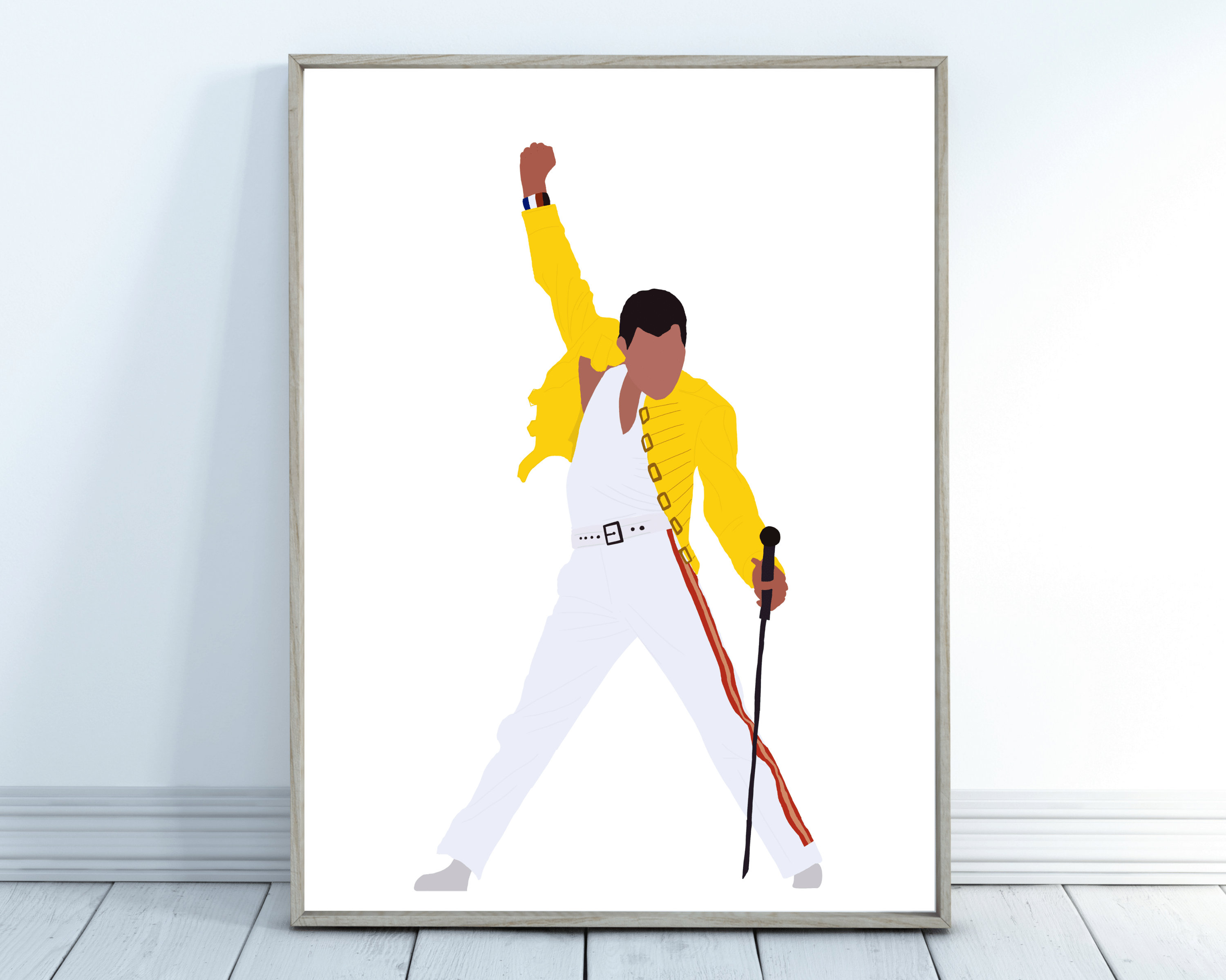 Freddie Mercury, Minimalist Fan Art Poster Print, Music, Home Decor