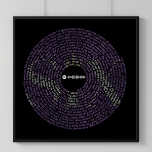 Six Musical Scannable Code LP Songtexte, Posterdruck, Wandkunst, Interaktiv, Musiktheater, West End, Broadway, Musik, Geschenk für Sie