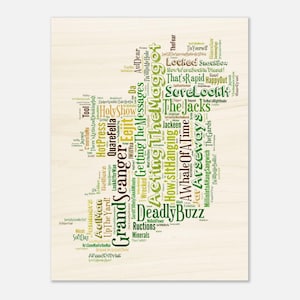Argot irlandais carte bois impression Irlande Saint-Patrick Irlande phrases drôles Cadeau insolite unique présent Art déco murale dortoir souvenirs de voyage