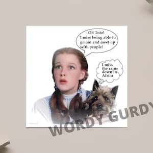 Grappige Dorothy & Toto-kaart Wizard of Oz vintage cadeau voor haar hem grappig 18e, 21e, beste vriend, moeder, reizen, mis je, muziektheater