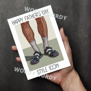 Plantilla de tarjeta imprimible digital divertida para el Día del Padre, descargable, tamaño A4, formato carta, impresión en casa de 5 x 7, tarjeta de felicitación para él o su esposo.