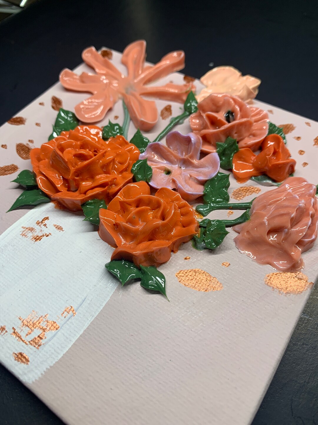 3D Flower Painting Painting of Flowers in Vase Flowers in Etsy