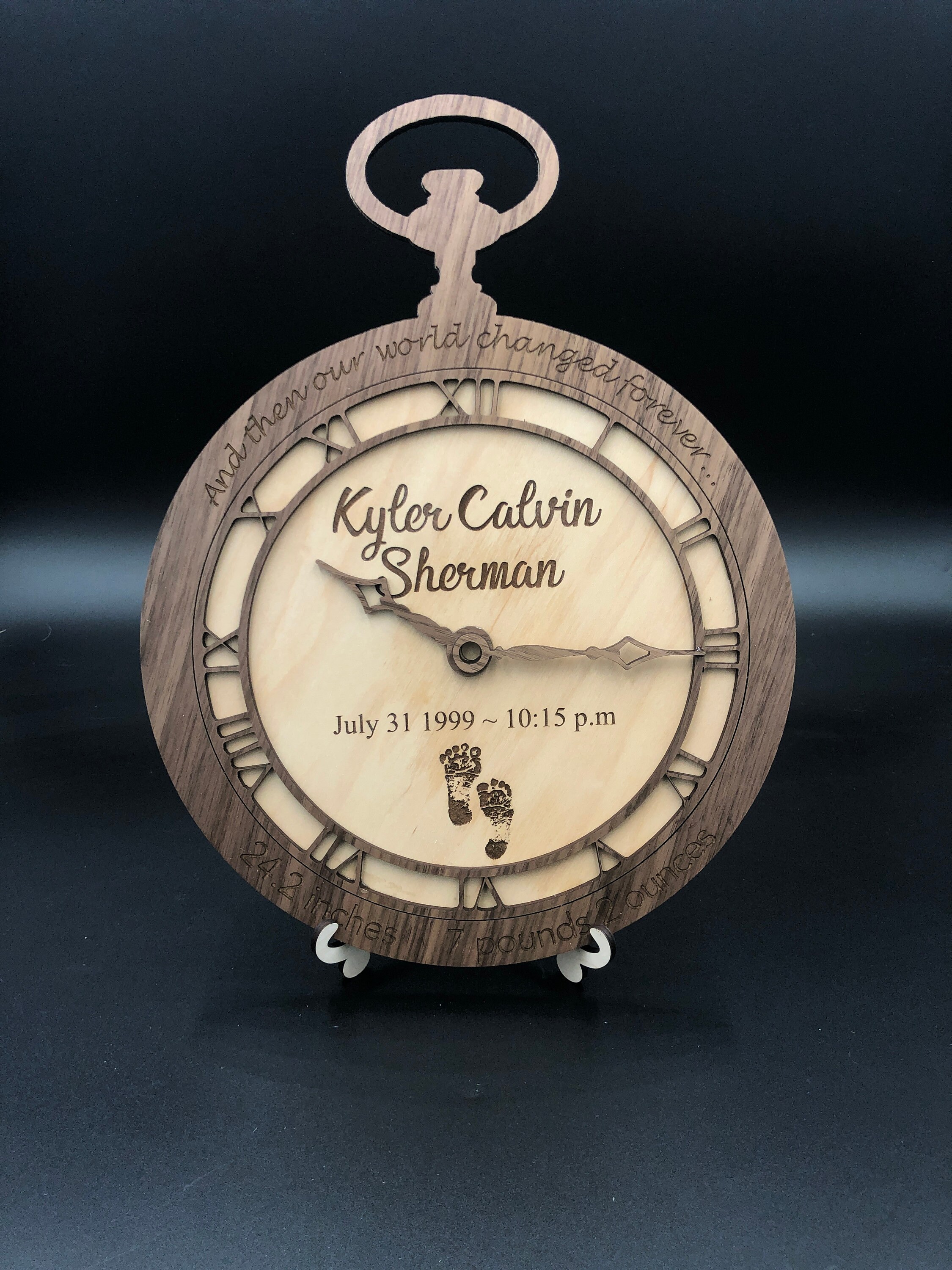 Baby Clock Nursery Sign AND Ornament digital File Etsy