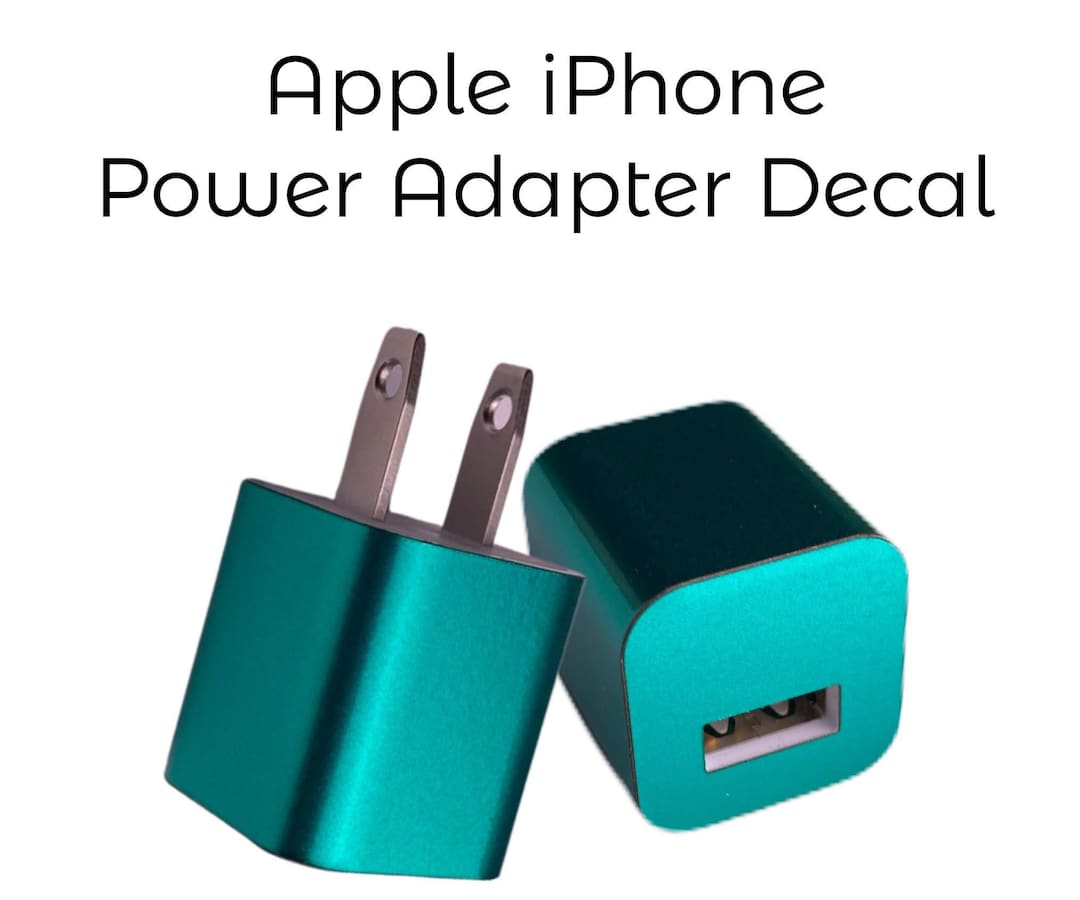 Apple iPhone Power Adapter Decal Etsy
