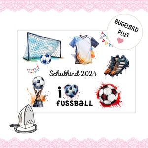 Bügelbild Plus • für helle und dunkle Textilien • Motiv Fußball • ID 257