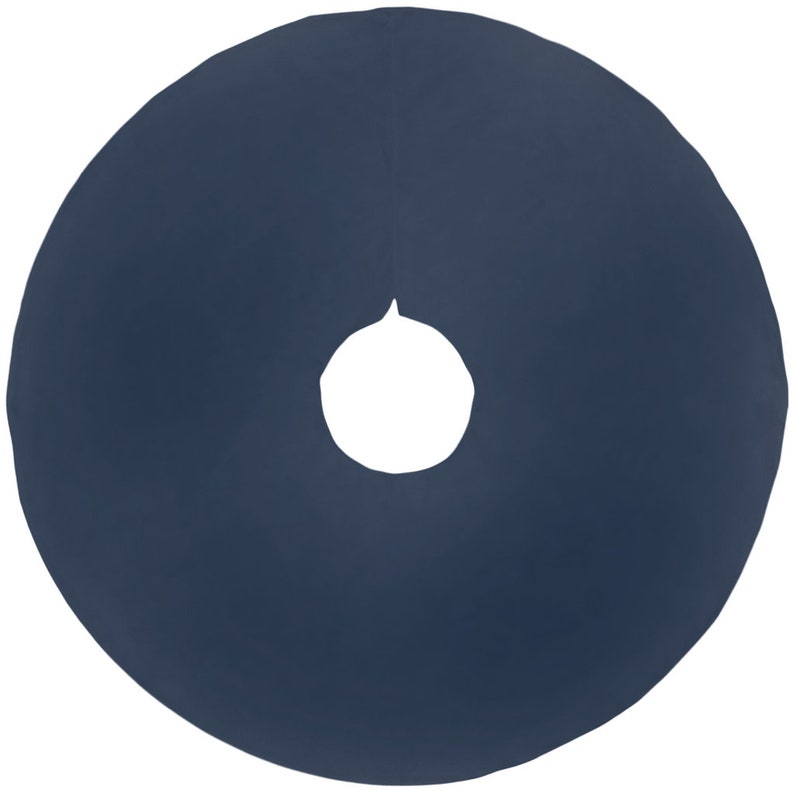Deep Ocean Blue Classic Christmas Tree Skirt