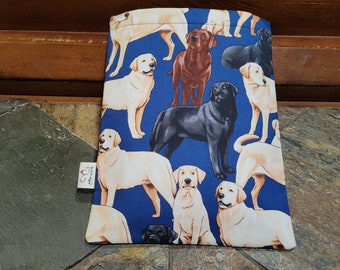 LABRADOR RETRIEVER  Padded Book Kindle E-Reader Sleeve Dogs PUPPY Dog Breed  Book Lover