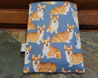 CORGI Padded Book Kindle E-Reader Sleeve Dogs PUPPY Dog Breed  Book Lover