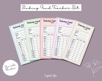 Sinking Fund Tracker | Download | Budget planner A6