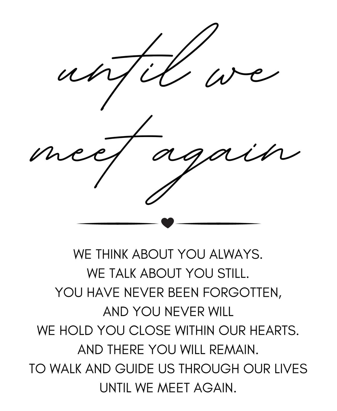 Memory Table Sign Etsy