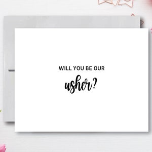 Willst du unser Usher druckbare Karte sein | Hochzeitsbegleiter Karte | Sofort Download | Druck DIY Karte | Bitte Usher, ein Teil von Wedding zu werden