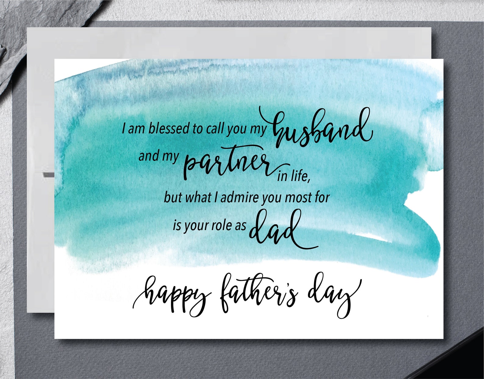 Father's Day Card for Husband | Father's Day Card From Wife | Printable ...