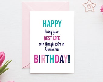Carte Joyeux Anniversaire Confinement - Carte D'anniversaire Originale Pour Quarantaine