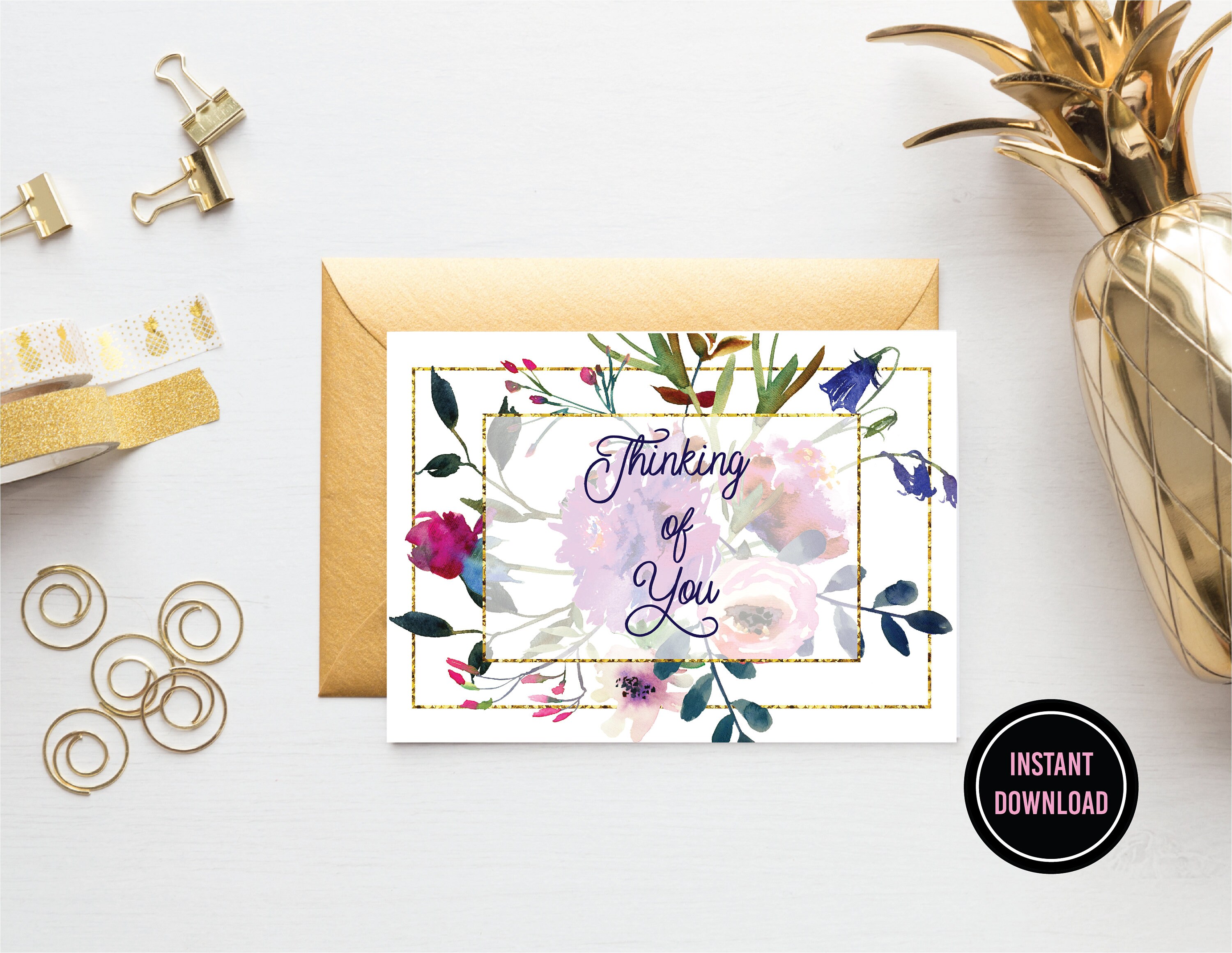 Thinking of You Card | Printable Greeting Card | Instant Download ...