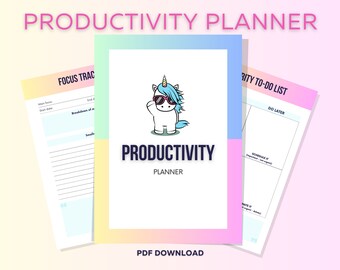 Productivity Planner, Productivity Tracker, Productivity Checklist, Productivity Planner Digital, Habit Tracker, Goal Setting
