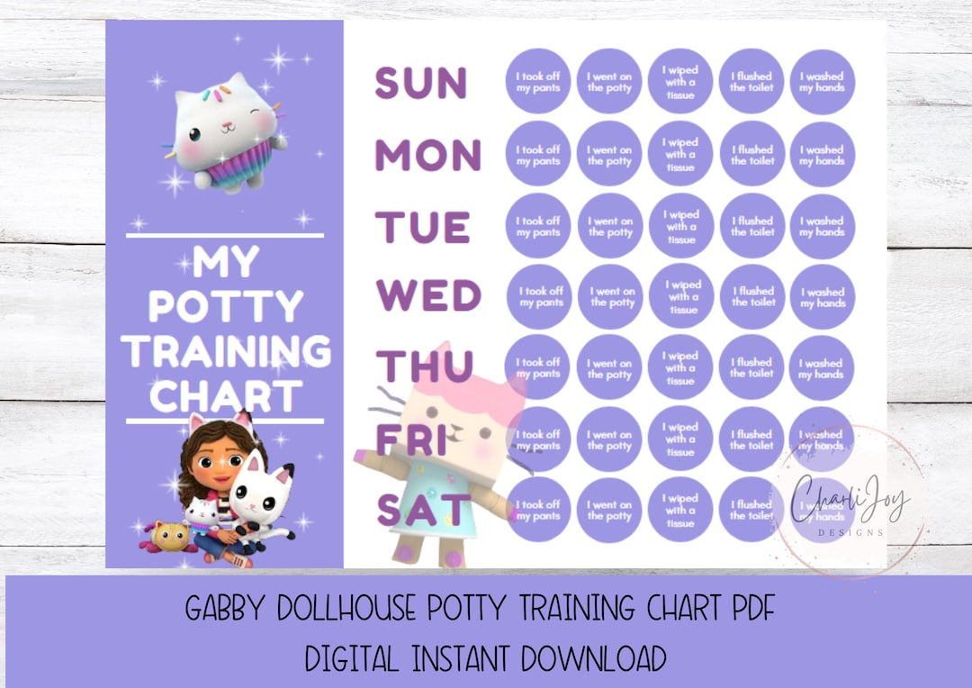 Gabby Dollhouse Potty Chart/motivational Potty Chart/toddler Toilet