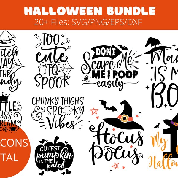 Halloween Baby Bundle Icon SVG, PNG, Dxf, Eps